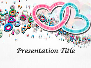 用於 PowerPoint 的免費抽象情人節模板