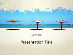 免费海滩PPT模板