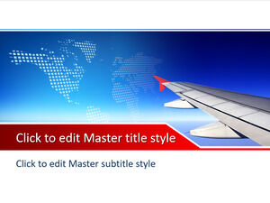 無料飛行機PPTテンプレート