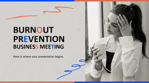 Réunion d'affaires sur la prévention de l'épuisement professionnel