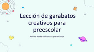 Lección creativa de garabatos para preescolar