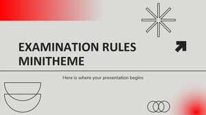 Examination Rules Minitheme