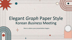 エレガントな方眼紙スタイルの韓国ビジネス会議
