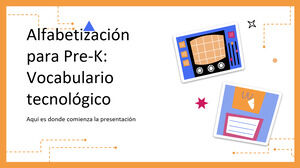 Literacy Subject for Pre-K: Technology Vocabulary