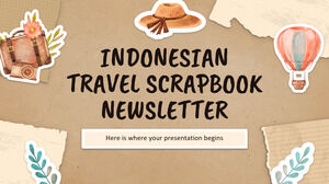 Biuletyn z wycinkami z podróży po Indonezji