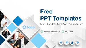 3D Stil İş Raporu PowerPoint Şablonları