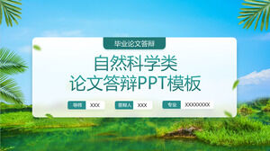 Kademeli yeşil gerçekçi rüzgar doğa bilimleri mezuniyet savunması ppt şablonu
