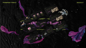 星星拼貼夢幻複製ppt模板