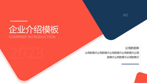 Șablon ppt de introducere a întreprinderii eoliene geometrice simple roșu-albastru