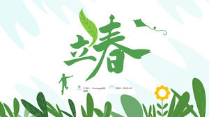 Początek wiosny - szablon ppt z 24 terminami słonecznymi