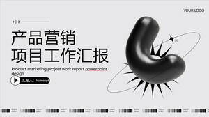 Asit moda kişiselleştirilmiş rüzgar ürünü pazarlama projesinin çalışma raporu için PPT şablonu