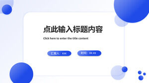 Minimalny geometryczny niebieski gradientowy wiatr podsumowujący szablon ppt na koniec roku