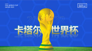 Szablon PPT dla raportu z pracy motywu niebiesko-zielonego dynamicznego wiatru Puchar Świata