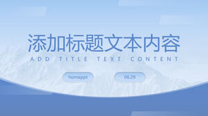 Elegant Blue ve Fresh Air'in iş raporu için genel ppt şablonu