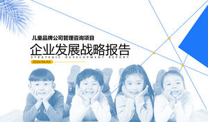 Mavi iş tarzı kurumsal planlama raporunun PPT şablonu