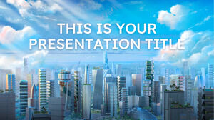 Green City için Ücretsiz Powerpoint Şablonu