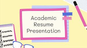 CV academic. Șablon PPT gratuit și temă Google Slides
