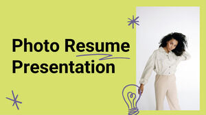 照片簡歷。 免費 PPT 模板和 Google 幻燈片主題