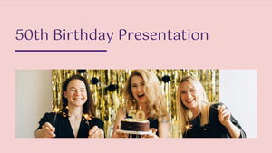 50歳の誕生日。 無料の無料PPTテンプレートとGoogleスライドのテーマ