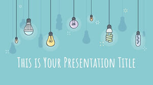 Renkli Ampuller. Ücretsiz PowerPoint Şablonu ve Google Slaytlar Teması.