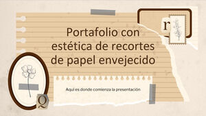 Altes Altpapier-Ästhetik-Portfolio