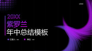 Modelo de PPT de Resumo do Meio do Ano do Vento de Dispersão Violeta