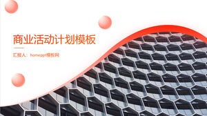 Шаблон PPT для красного простого геометрического планирования ветровой активности