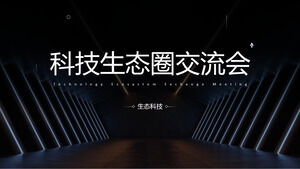 Bilim ve teknoloji ekosistemi değişim konferansı için PPT şablonu