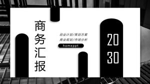 Unduh gratis template PPT laporan bisnis hitam