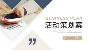 โทรศัพท์มือถือและข้อมูลรายงานการวางแผนกิจกรรมพื้นหลังแม่แบบ PPT