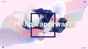Modelo PPT Gradiente Rosa Moda Vento Vapor Download Gratuito