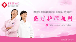 Pink Nurse Work Summary Report PPT-Vorlage kostenloser Download