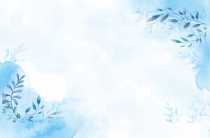 네 개의 우아한 파란색 수채화 넥타이 염색 PPT 배경 이미지 다운로드