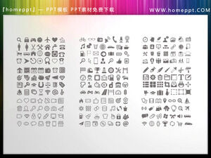 252 download di materiali per icone PPT aziendali colorabili vettoriali