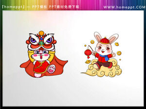 Pobierz zestaw materiałów PPT z kreskówek na Nowy Rok na Rok Królika