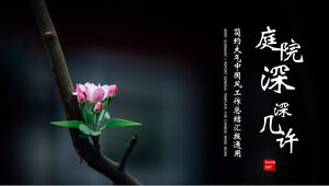 Baixe um modelo PPT de fundo simples para flores de begônia