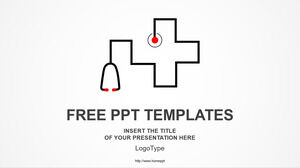 Бесплатный шаблон Powerpoint для больницы со стетоскопом