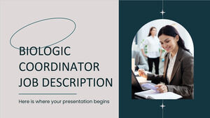Descrierea postului de coordonator biologic