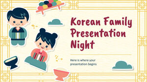 Serata di presentazione della famiglia coreana