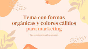 Formas Orgânicas e Tema de Cores Quentes para Marketing