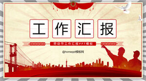 Mayıs Günü Çalışma Raporu PowerPoint sunum şablonları