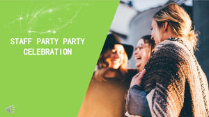 Kurumsal çalışan doğum günü partisi fotoğraf albümü PPT şablonu