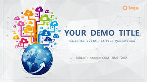 Szablony prezentacji PowerPoint Blue Information Technology