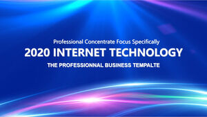 블루 인터넷 포럼 파워포인트 템플릿