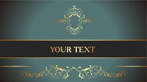 블루 골드 기술 파워포인트 템플릿