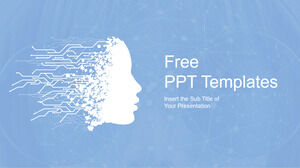 Azul inteligencia artificial de alta tecnología Plantillas de Presentaciones PowerPoint