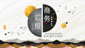 Vergoldete PPT-Vorlagen-Download in schwerer Farbe, schwarzes Gold