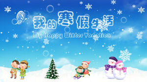 Kış Tatili Hayatım "Çocuk Gelişim Albümü PPT Şablonu