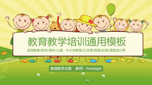 Cartoon Children's Background Teaching, Lecture Teaching, Education and Training General PPT Template