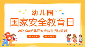 Unduh Templat PPT Perencanaan Kegiatan Hari Pendidikan Keselamatan Nasional TK Kartun